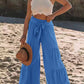 Tied Ruched Wide Leg Pants