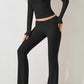 Round Neck Long Sleeve Top and Pants Set