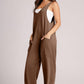 Wide Strap Jumpsuit with Pockets