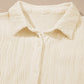 Textured Collared Neck Long Sleeve Shirt
