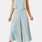 Round Neck Top and Wide Leg Pants Set