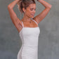 Beautiful Bea Square Neck Spaghetti Strap Romper