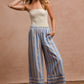 BiBi Striped Wide Leg Pants with Pockets - Brand BiBi