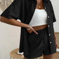 Button Up Short Sleeve Shirt and Shorts Set