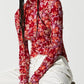 Floral Mock Neck Long Sleeve Top