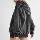 Brand Aemi+Co Exposed Seam Zip Up Drawstring Hooded Jacket