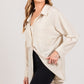 SAGE + FIG Striped Button Up Long Sleeve Shirt