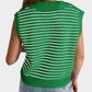 Mandy Collared Neck Striped Sweater Vest