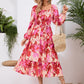Full Size Printed Long Sleeve Midi Dress