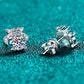 1 Carat Moissanite 925 Sterling Silver Stud Earrings