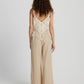 Fringe Hem Wide Leg Long Pants