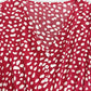 Printed V-Neck Short Sleeve Mini Dress