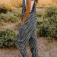 Double Take Full Size Printed V-Neck Sleeveless Jumpsuit