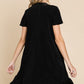 Culture Code Full Size Short Sleeve Ruffled Asymmetric Hem Dress