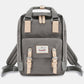 Himawari Contrast Waterproof Nylon Backpack Bag