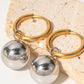 18K Gold-Plated Copper Ball Drop Earrings