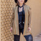 Plus Size Long Sleeve Tie Waist Cardigan