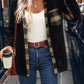 Pocketed Plaid Button Down Hooded Shacket