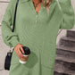 Collared Neck Long Sleeve Sweater Dress with Pockets