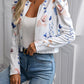 Printed Zip Up Long Sleeve Jacket