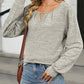 Full Size Cutout Round Neck Long Sleeve T-Shirt