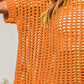BiBi Hollowed Out Short Sleeve Knit Cover Up - Brand BiBi