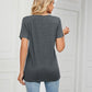 Decorative Button V-Neck T-Shirt