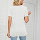 Decorative Button V-Neck T-Shirt