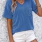 Full Size V-Neck Dropped Shoulder T-Shirt