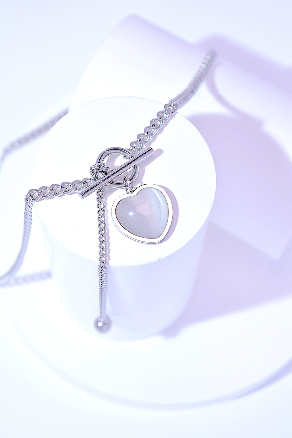 Vvan Titanium Steel Heart Necklace