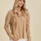 Double Take Full Size High-Low Dropped Shoulder Long Sleeve Hoodie