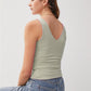Be Cool Sage Green V-Neck Wide Strap Tank