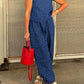 Lovelet Plaid Round Neck Sleeveless Top and Pants Set