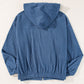 Pocketed Zip Up Long Sleeve Hooded Jacket