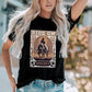 Full Size Graphic Round Neck Short Sleeve T-Shirt