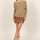 HYFVE Fuzzy Off Shoulder Textured Knit Top