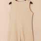 Waffle-Knit Half Button Sleeveless Romper with Pockets