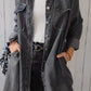 Full Size Pocketed Button Up Long Sleeve Denim Jacket