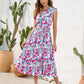 FULL SIZE Ruffled Printed One Shoulder Midi Dress