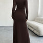 Ruched Long Sleeve Maxi Dress