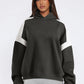 Contrast Dropped Shoulder Long Sleeve Hoodie
