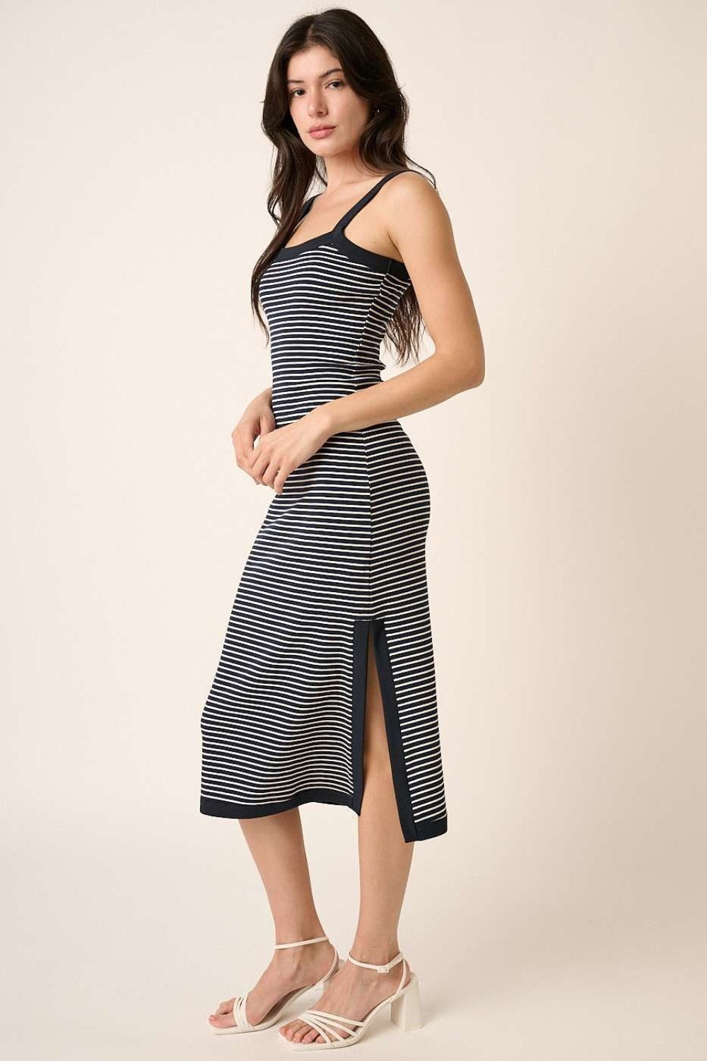 Mittoshop Contrast Striped Midi Cami Dress *