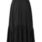 Smocked Waist Band Ruched Layered Skirt