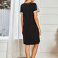Contrast Stitching Contrast Short Sleeve Dress