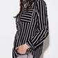 Striped Collared Neck Long Sleeve Shirt