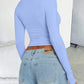 Solid Color Round Neck Long Sleeve T-Shirt