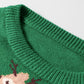 Reindeer Round Neck Drop Shoulder Sweater