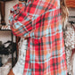 Plaid Collared Neck Long Sleeve Shirt