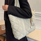 Quilted Nylon Large Tote Bag