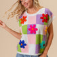 BiBi Flower Patch Checkered Sweater Vest - Brand BiBi